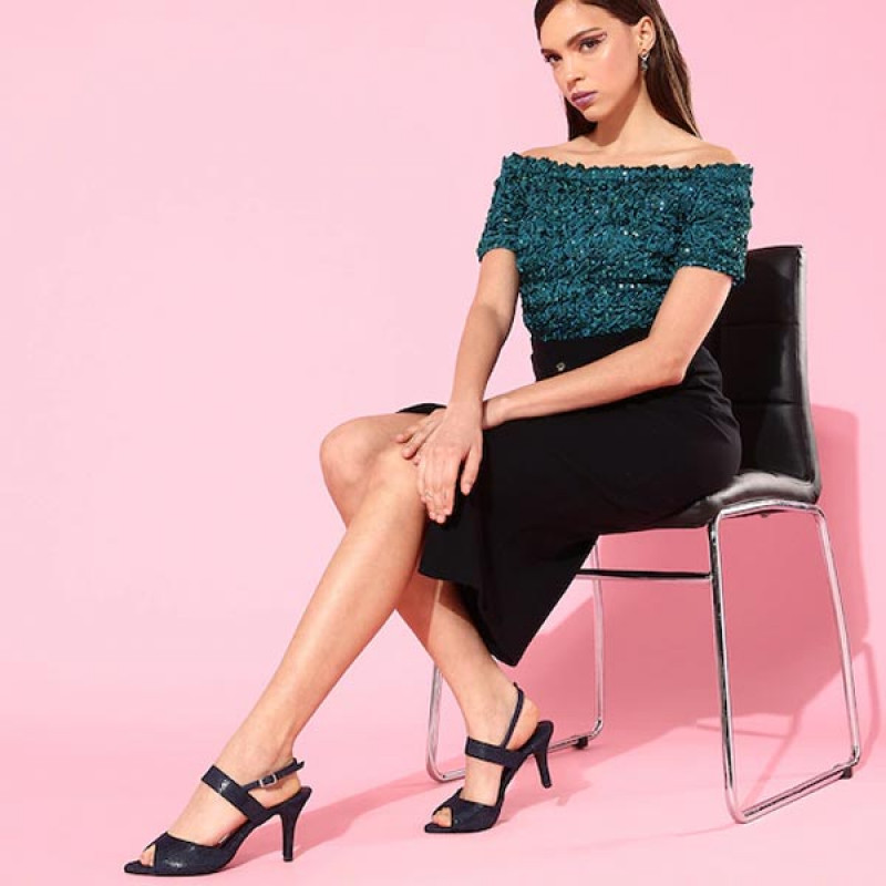 Off-Shoulder Smocked Crop Top