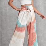 Women's Tie-dye Loose Fit Flared Wide Leg Palazzo Pants
